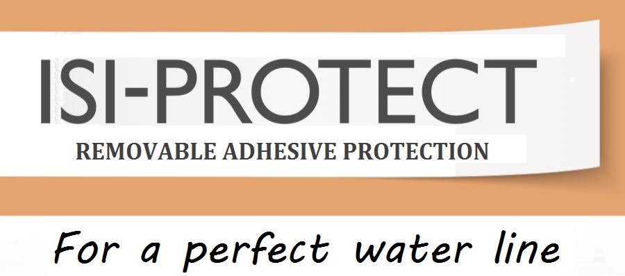ISI'PROTECT RÉNOVATION, GRIS CLAIR, Film de Protection adhésif pour ligne  d'eau de piscine, Plastique, Longueur 25m - POOLCO